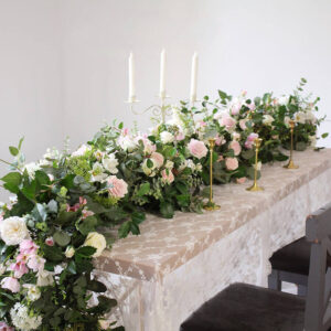 New design green leaf 3D floral runner floral wreath wedding table green hat floral border wedding decoration