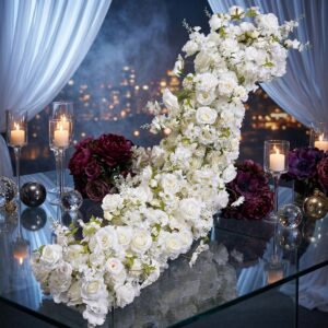 High-quality 200cm rayon floral wreath, romantic style, suitable for weddings, birthdays, graduations, Father's Day, Mother's Day. OEM available.