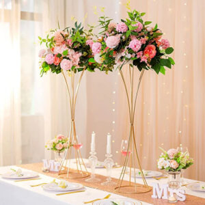 Newly arrived wedding event table decorations, gold wedding center metal flower stand