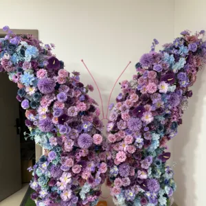 Custom-made wrought iron butterfly backdrops in various colors, wedding arch frames, giant flower stands, wedding and birthday DIY handmade 6-7 foot frames.