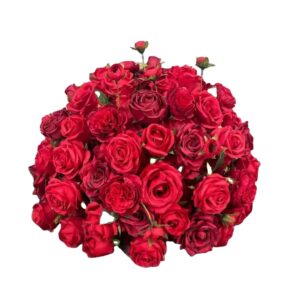 Silk artificial white and red rose ball wedding ornament, floral ball, wedding decoration, table decoration