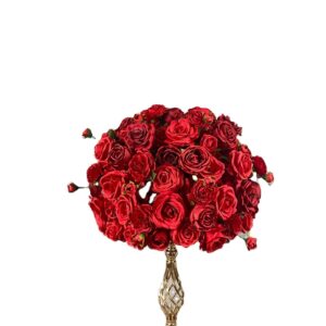 Custom-made silk pink floral ball decoration for tabletops, wedding artificial flower rose ball