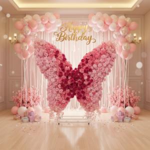 Butterfly backdrop frame, metal wedding arch frame, giant butterfly flower stand, suitable for weddings and birthdays.