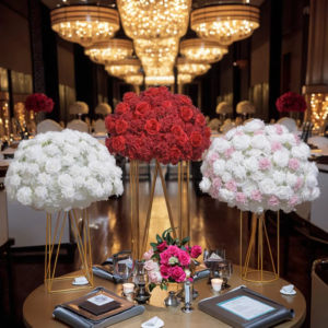 High-quality YN WH-063 Red, White, and Pink 60cm Artificial Rose Ball, Romantic Style, Fast Shipping for Weddings