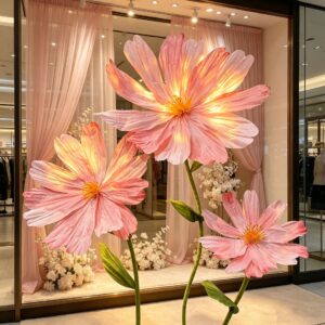 Large Handmade Paper Chrysanthemum wedding mall display decor