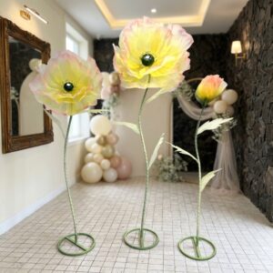 Window decorations, silk artificial poppies, wedding props, scene setup, stage decorations, display cases, aisle signs.