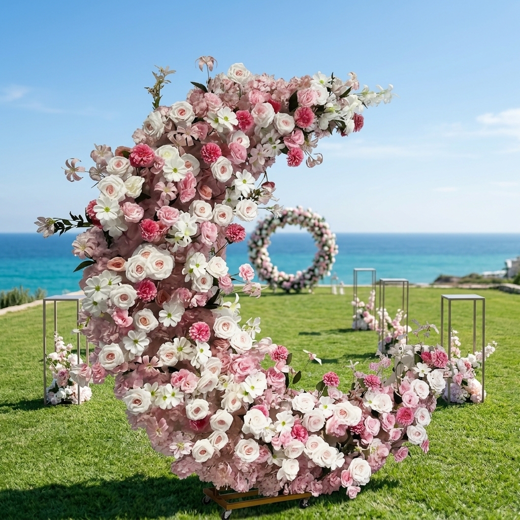 Customized Wholesale Handmade Artificial Flower Moon Decoration Wedding Internet Celebrity Photo Check-in Props 6 Wholesale Artificial Wedding Flowers | Yongnuo Flower - Custom Floral Arrangement Supplier Professional wholesale supplier of handmade artificial flower wall, wedding ceiling floral arrangement, table centerpieces & floral wreaths. Custom wedding event artificial flowers, bulk discount, worldwide shipping available. Contact us for catalog & quotation.