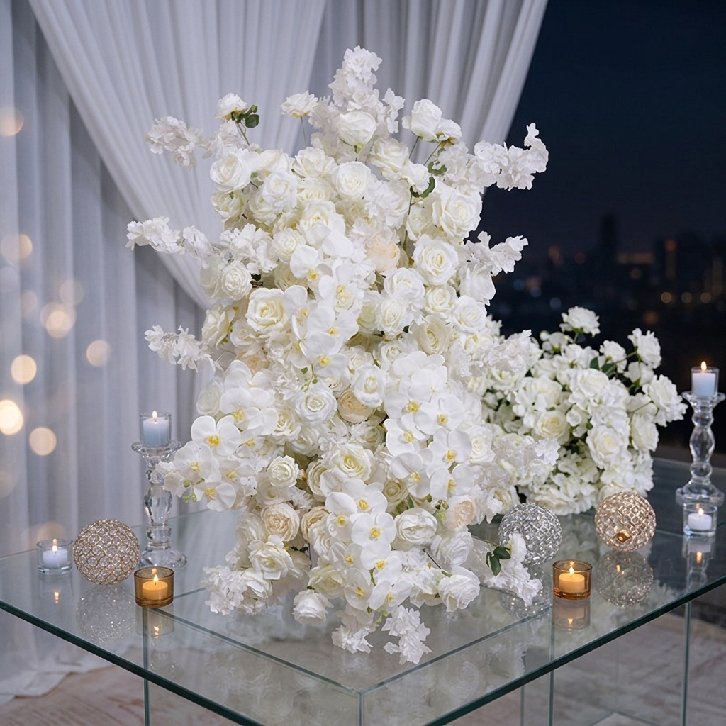 Wholesale Artificial Wedding Flowers | Yongnuo Flower - Custom Floral Arrangement Supplier Professional wholesale supplier of handmade artificial flower wall, wedding ceiling floral arrangement, table centerpieces & floral wreaths. Custom wedding event artificial flowers, bulk discount, worldwide shipping available. Contact us for catalog & quotation.