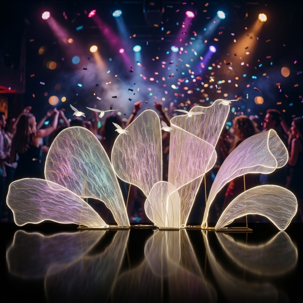 Petal Butterfly LED Background Set – Wedding Stage Party Decoration, Operates on Battery/AC Power, IP55 Waterproof Rating, DC 12V/24V, Modern Style 7 Wholesale Artificial Wedding Flowers | Yongnuo Flower - Custom Floral Arrangement Supplier Professional wholesale supplier of handmade artificial flower wall, wedding ceiling floral arrangement, table centerpieces & floral wreaths. Custom wedding event artificial flowers, bulk discount, worldwide shipping available. Contact us for catalog & quotation.