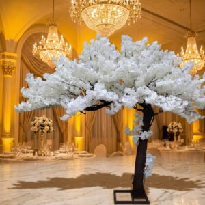 Wedding Event Backdrop Outdoor Artificial White Cherry Blossom Sakura Tree Centerpiece Decoration for Indoor Decorative