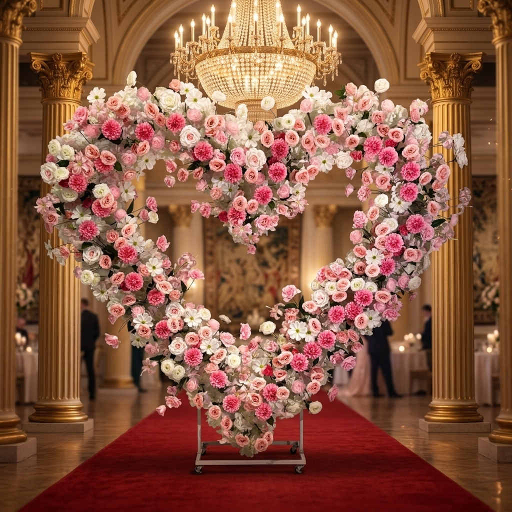 Hotsell Silk Plastic Iron Flower Balloon Arch Backdrop Stand with Curved Wave Heart Design for Wedding Party Baby Shower 6 Wholesale Artificial Wedding Flowers | Yongnuo Flower - Custom Floral Arrangement Supplier Professional wholesale supplier of handmade artificial flower wall, wedding ceiling floral arrangement, table centerpieces & floral wreaths. Custom wedding event artificial flowers, bulk discount, worldwide shipping available. Contact us for catalog & quotation.