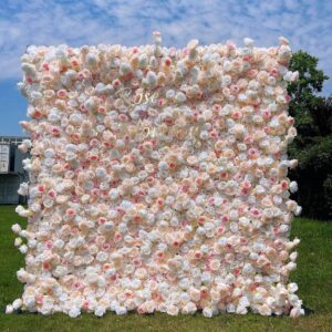 Artificial Indoor and Outdoor Wedding Decorations Artificial Pink and White Flower Walls for Wedding Decorations