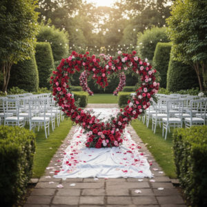 Hot Sale Wedding Decoration Heart Shape Arch Customized Heart Backdrop for Valentine's Day