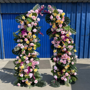 Wholesale Wedding Decoration Handmade Rose Runner Centerpiece Silk Artificial Flower Row