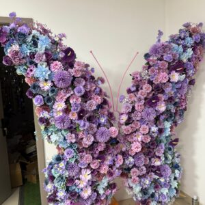 Customize Various Colors Iron Butterfly Backdrop Stand Wedding Arch Frame Giant Flower Stand Wedding Birthday DIY Handmade 6-7ft