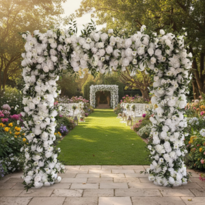 New 2.1*2.1m Square Arch Floral Decorative Flower for Wedding Stages Outdoor Events and Parties