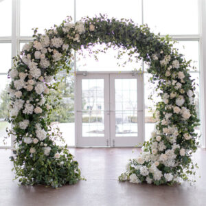 Wedding Supplies Artificial Decorative Flower Moon Gate Stage Backdrop Ring Frame Wedding Flower Arch