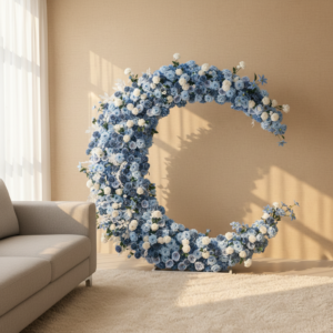Customized Wholesale Handmade Artificial Flower Moon Decoration Wedding Internet Celebrity Photo Check-in Props