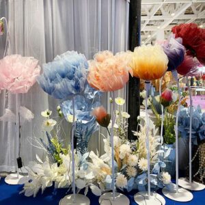 Large Moving Flowers Wedding Decoration Automatic Open and Close Giant Flower with LED Light for Graduation Chinese New Year