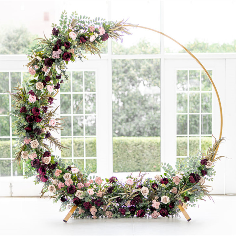 Wedding Supplies Artificial Decorative Flower Moon Gate Stage Backdrop Ring Frame Wedding Flower Arch 6 Wholesale Artificial Wedding Flowers | Yongnuo Flower - Custom Floral Arrangement Supplier Professional wholesale supplier of handmade artificial flower wall, wedding ceiling floral arrangement, table centerpieces & floral wreaths. Custom wedding event artificial flowers, bulk discount, worldwide shipping available. Contact us for catalog & quotation.