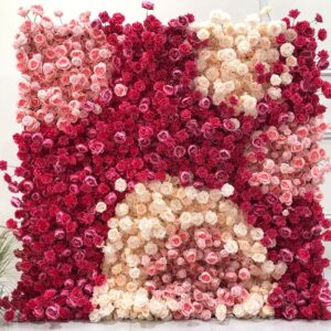 Supplier Silk Wedding Floral Wall Backdrop Decoration Flower Wall Artificial Plants Panel